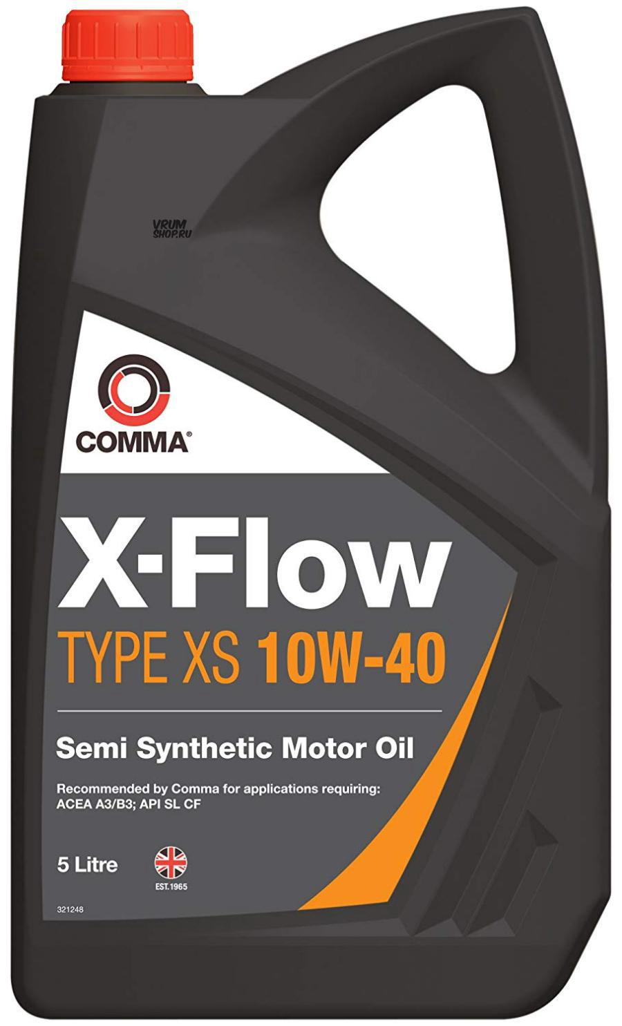 COMMA XFXS5L Масло моторное полусинтетическое X-Flow Type XS 10W-40, 5л -  фото, характеристики, размеры, цена. Купить в Екатеринбурге |  Интернет-магазин Врумшоп