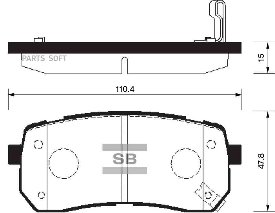 SP1192 SANGSIN BRAKE Колодки тормозные задние SP1192