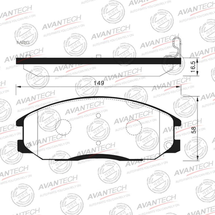 AV019 AVANTECH Колодки тормозные дисковые – купить с удобной доставкой на  MRG в Москве