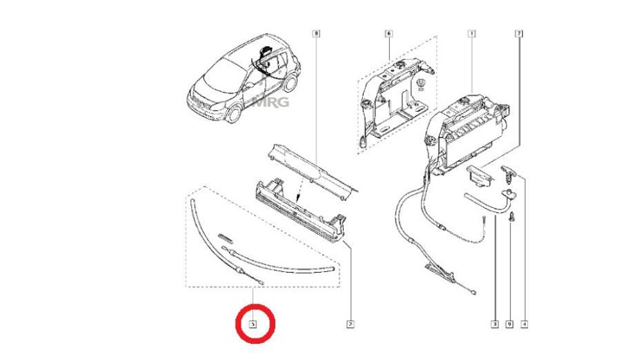 Схема ручника рено сценик 2