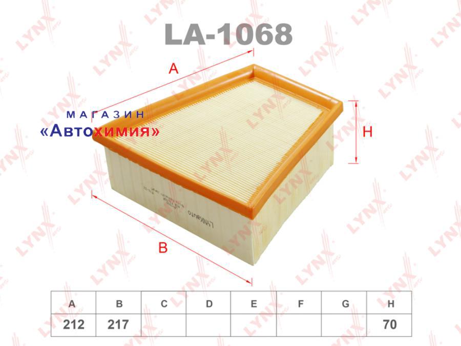 LA1068 LYNXAUTO Воздушный фильтр