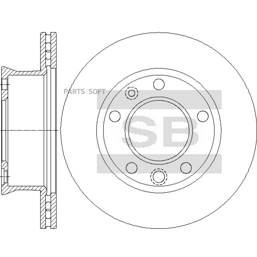 Тормозной диск SANGSIN BRAKE SD5715 купить в РЕКОРД-АВТО Калининградская  область