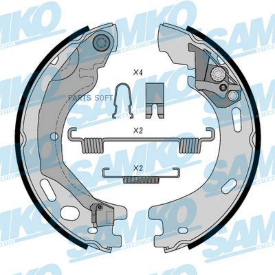 89570 Комплект тормозных колодок, стояночная тормозная система SAMKO купить  в интернет-магазине Рекорд-Авто в Калининграде.