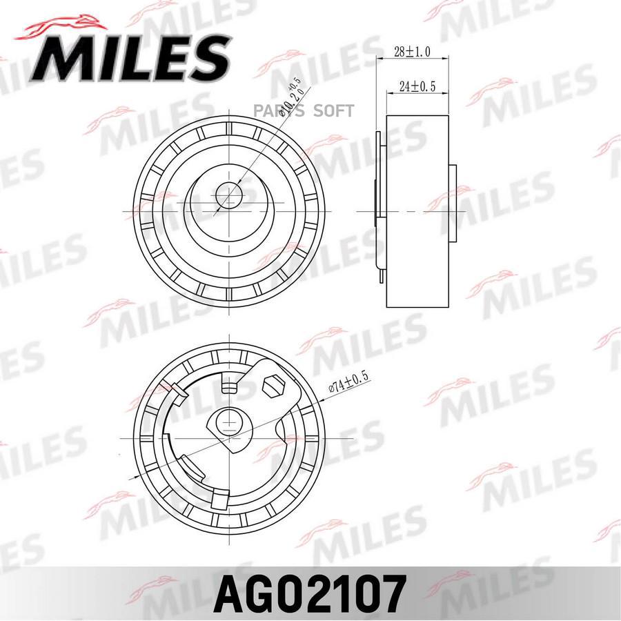 Miles каталог запчастей. Ролик ремня ГРМ Miles ag02107. INA 531049710. Ролик натяжной фирмы Miles.