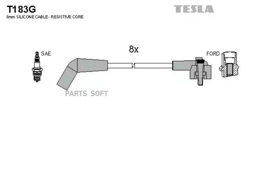 T183G TESLA Комплект проводов зажигания