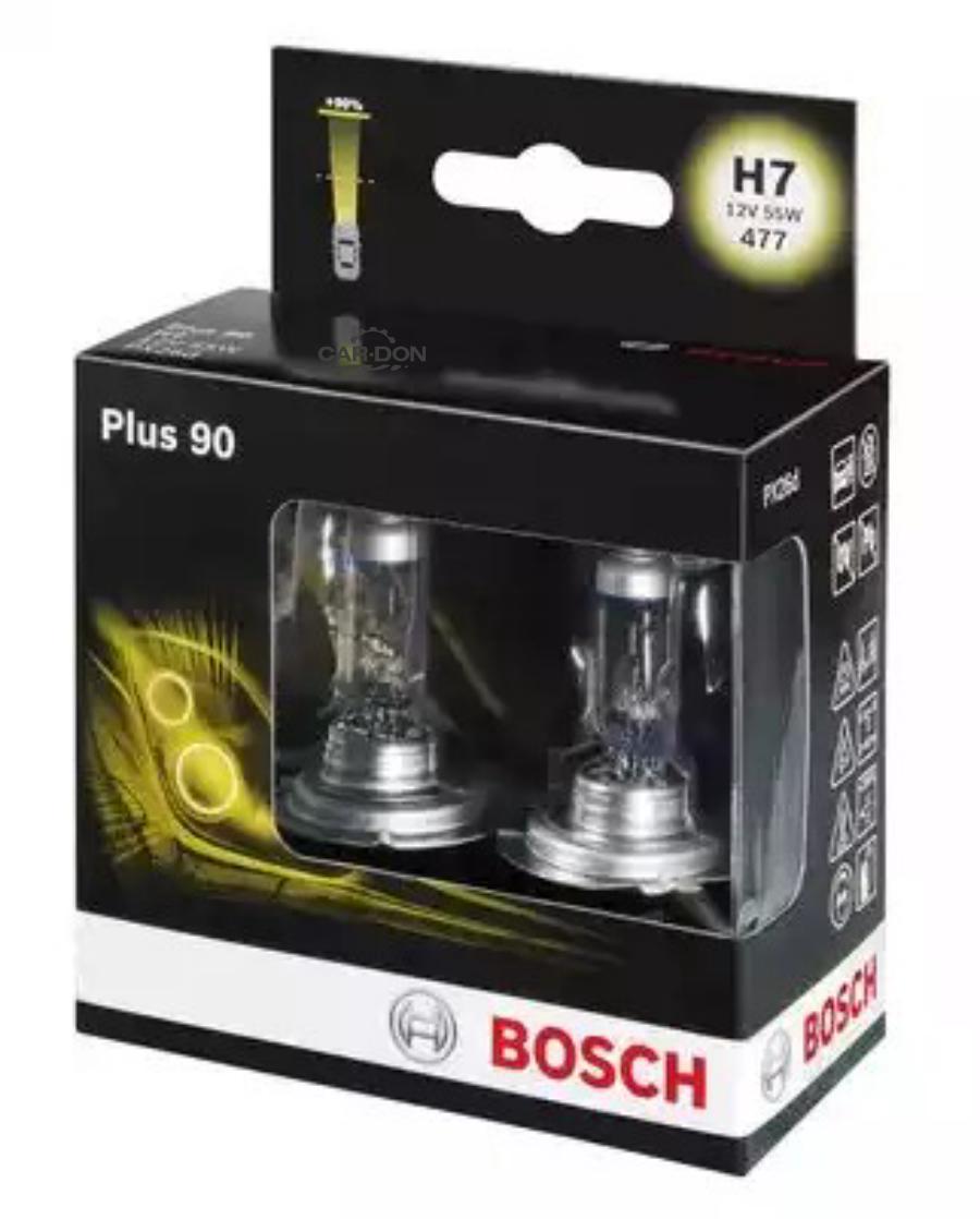 Лампы bosch. Bosch Plus 90 1987301075 h7. Bosch h7 Plus 90. Лампа Bosch Plus 90 h7 (2шт.) 1987301075. Bosch 1987301075 лампа h7.