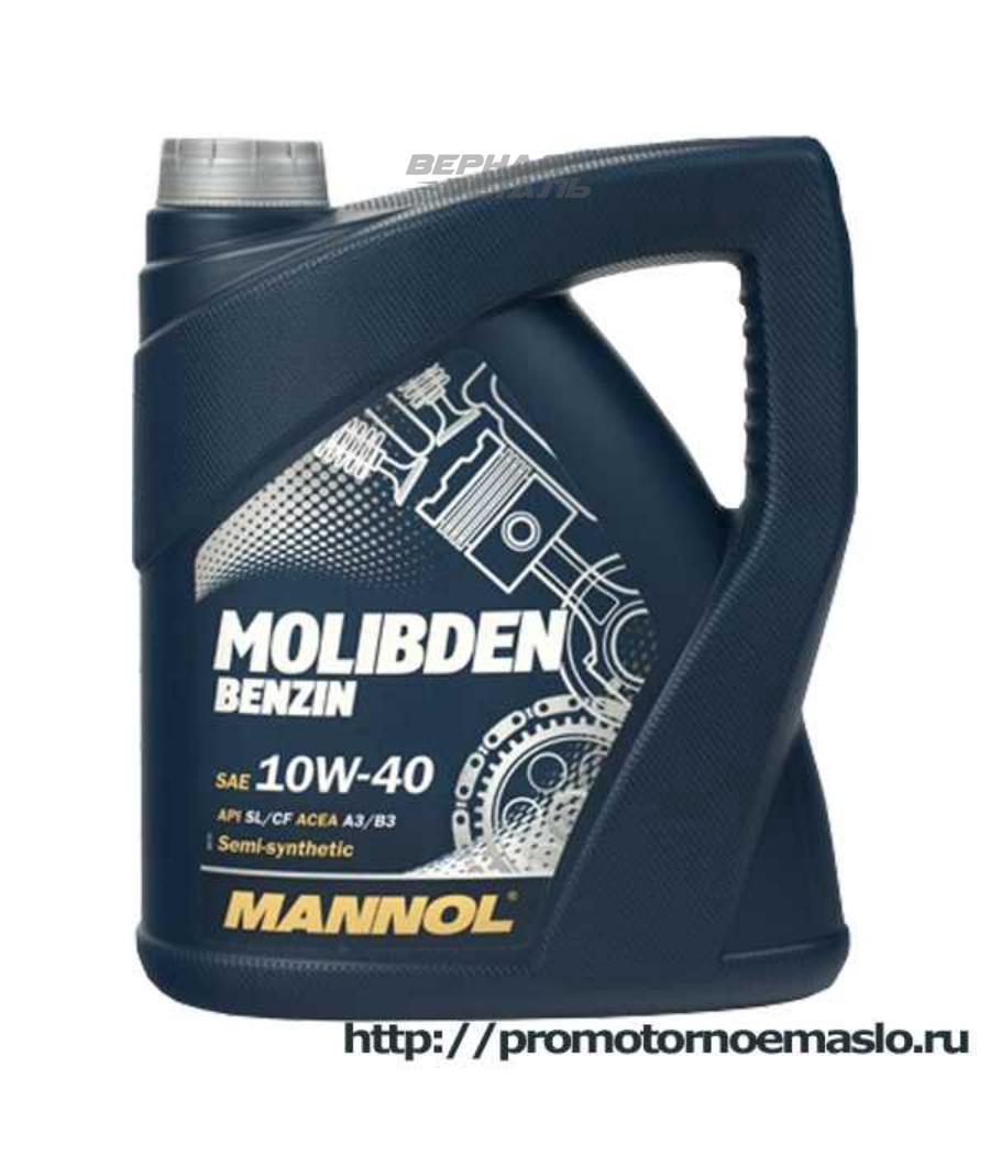 1121M MANNOL 7505 MANNOL MOLIBDEN 10W40 4 л. (metal) Полусинтетическое моторное масло 10W-40