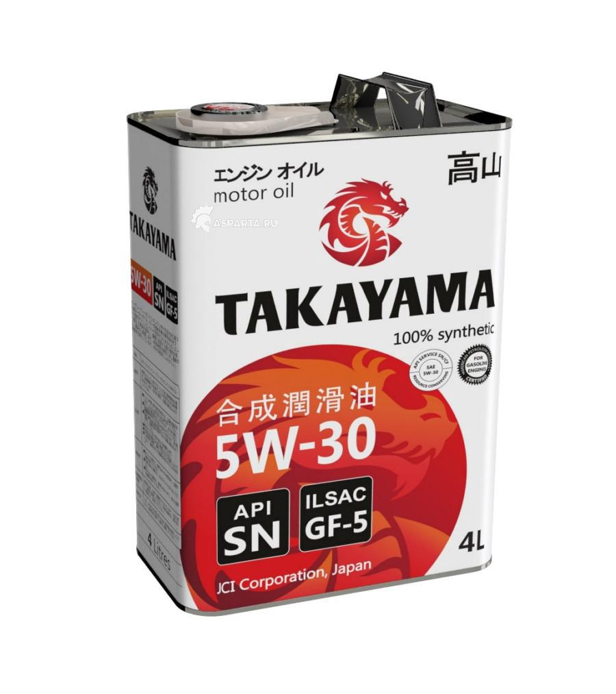 605043 TAKAYAMA Масло моторное TAKAYAMA SAE 5W30 API SN ILSAC GF-5 4л синт. металл