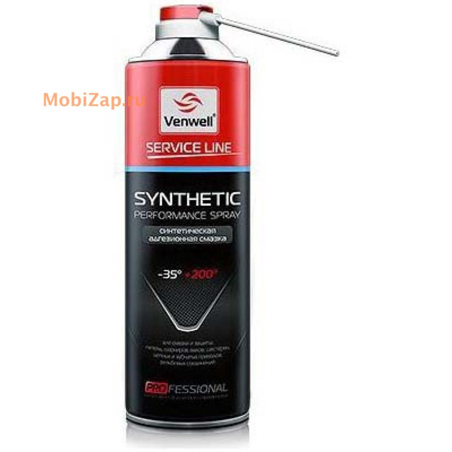 VENWELL VWSL019RU Смазка синтетическая адгезионная Synthetic Performance  Spray, 500 мл VENWELL VW-SL-019RU купить в Москве | mobizap.ru