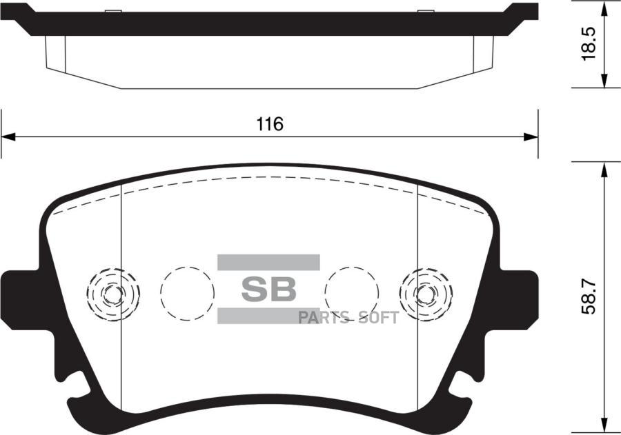 SP2112R SANGSIN BRAKE Комплект тормозных колодок, дисковый тормоз