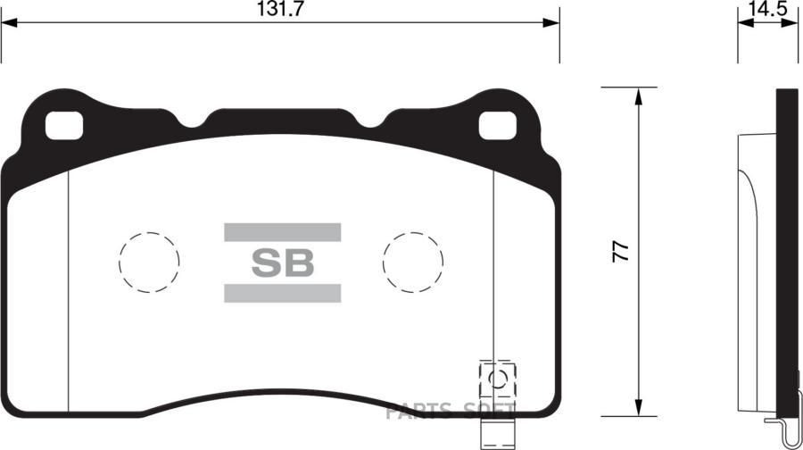 SP2119 SANGSIN BRAKE Комплект тормозных колодок, дисковый тормоз