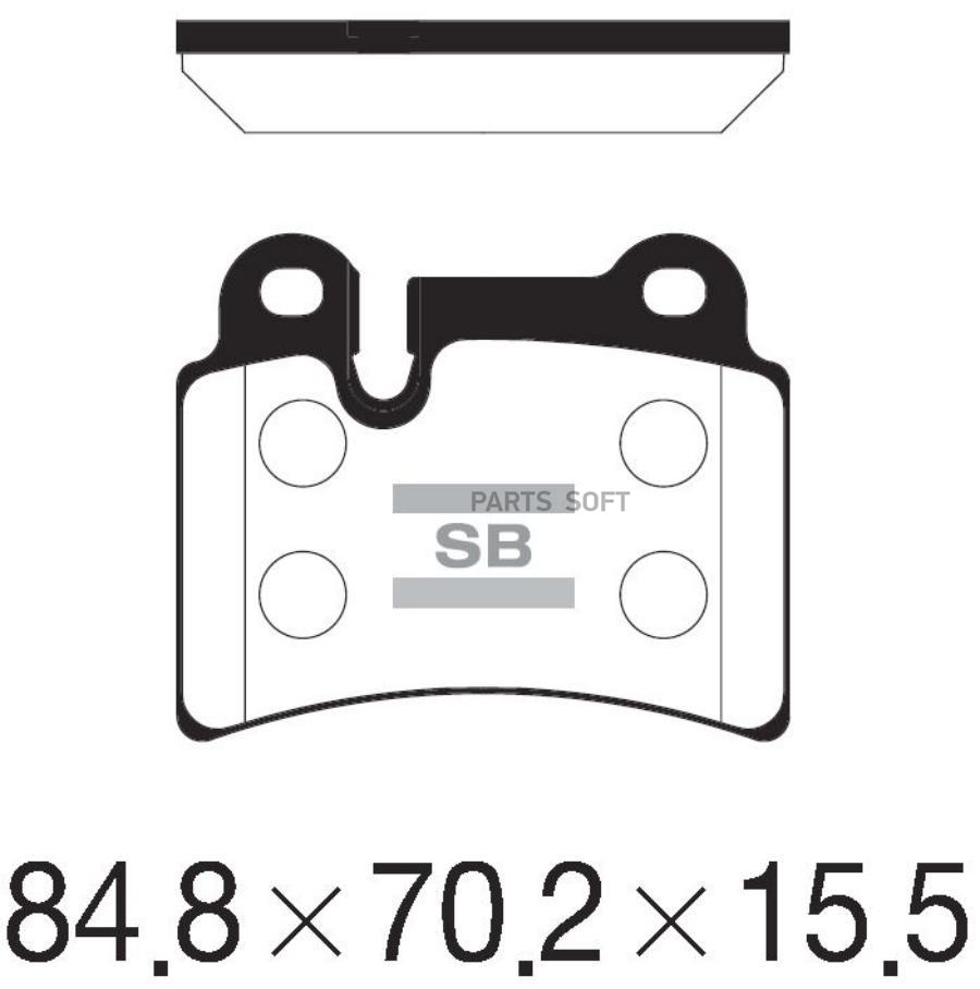 SP2232 SANGSIN BRAKE Комплект тормозных колодок, дисковый тормоз