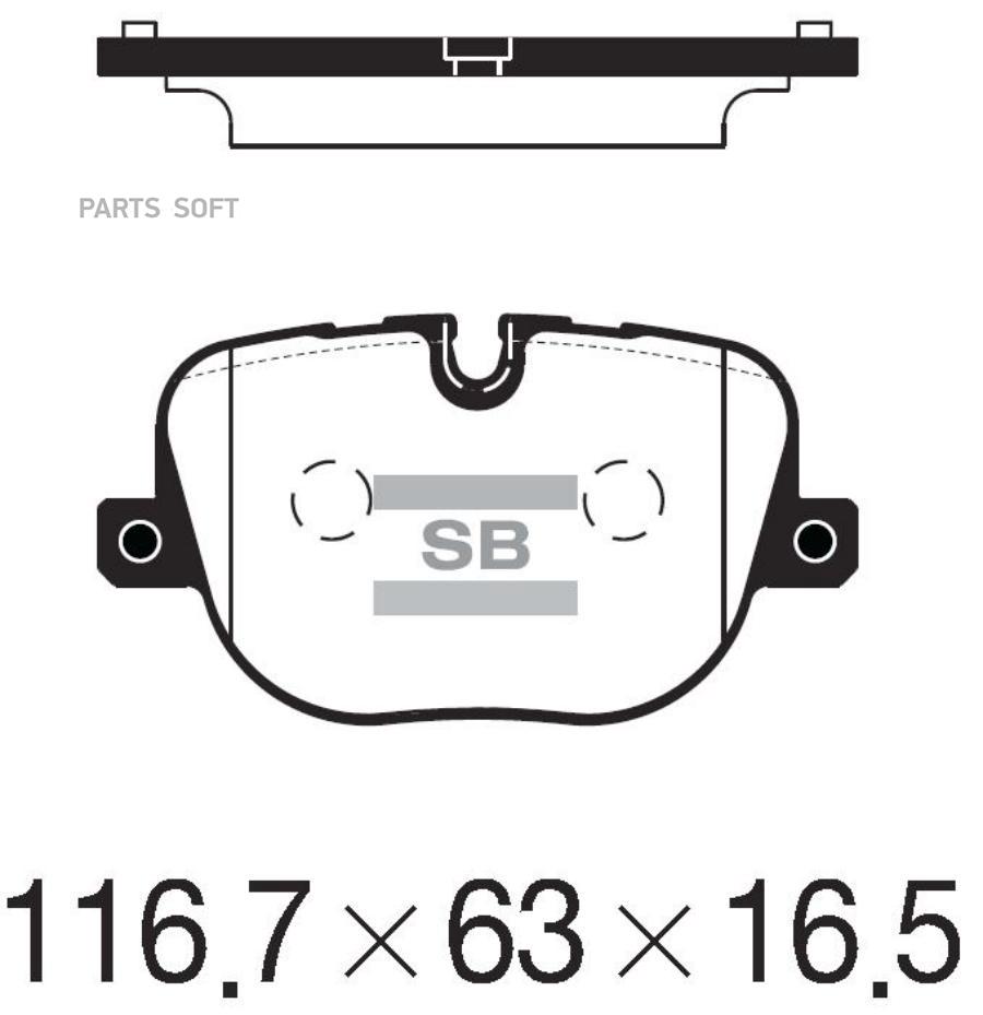 SP2237 SANGSIN BRAKE Комплект тормозных колодок, дисковый тормоз