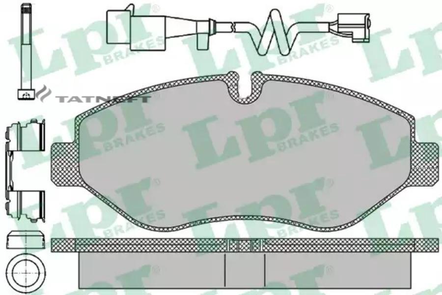 05P1297B LPR Комплект тормозных колодок, дисковый тормоз