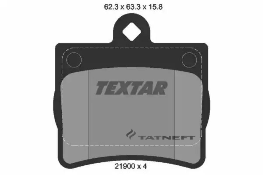 2190003 TEXTAR Комплект тормозных колодок, дисковый тормоз