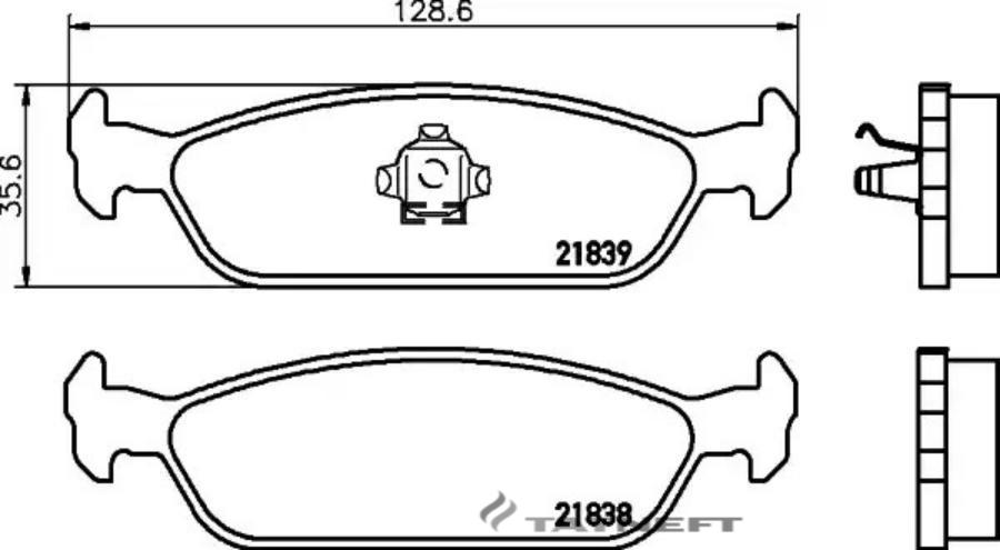 2183801 TEXTAR Комплект тормозных колодок, дисковый тормоз