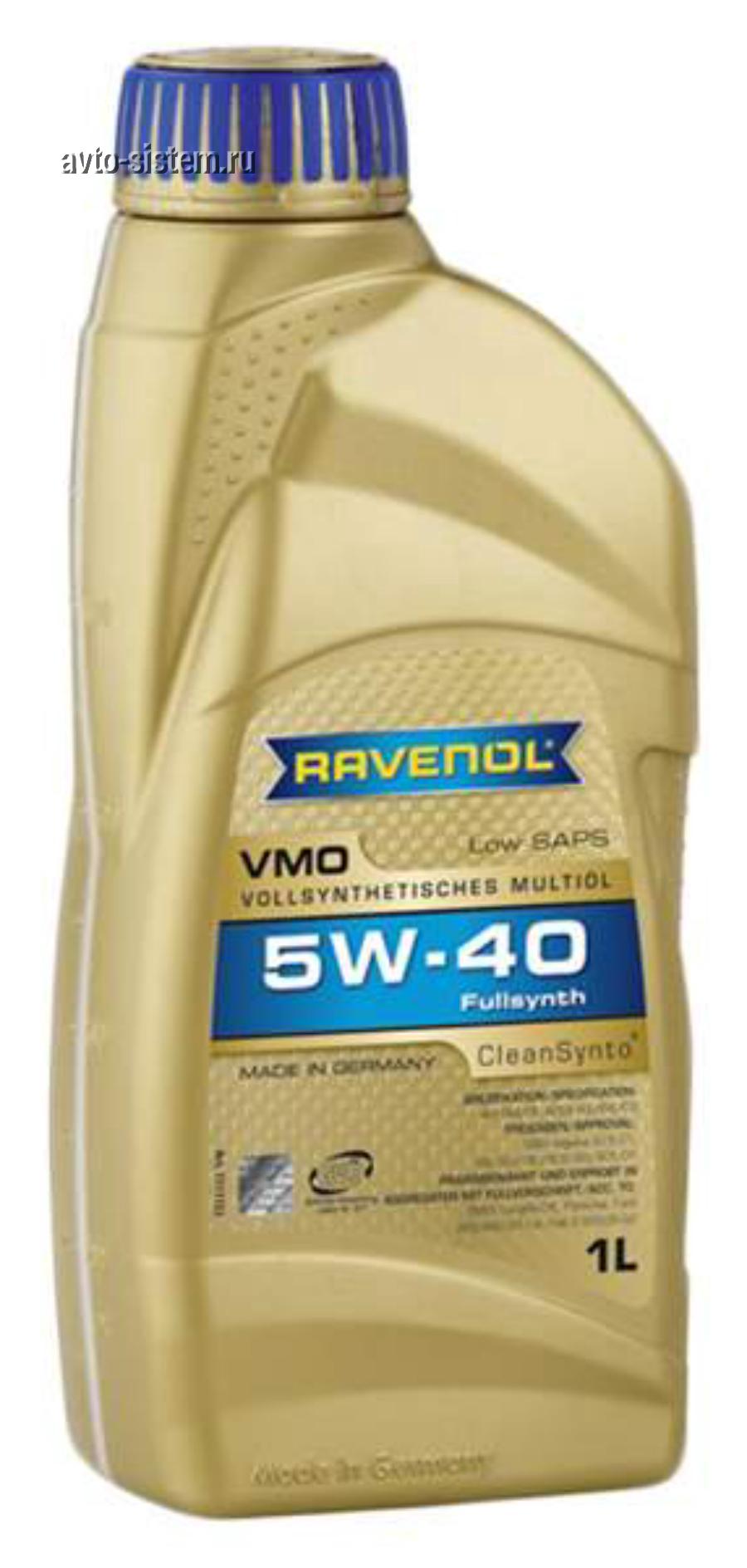 111113300101999 RAVENOL Масло моторное синтетическое 5W-40, 1л