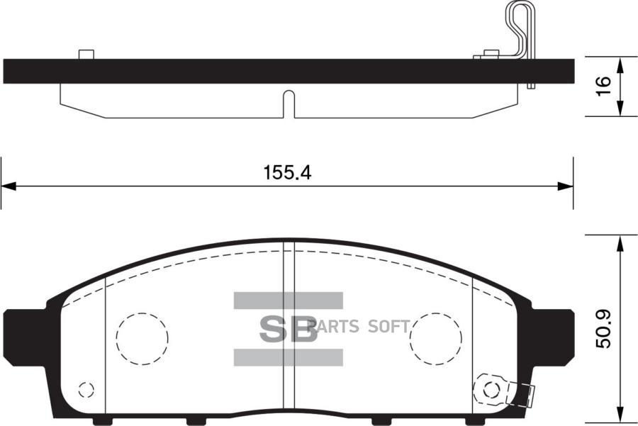 SP1361 SANGSIN BRAKE Колодки тормозные передние 