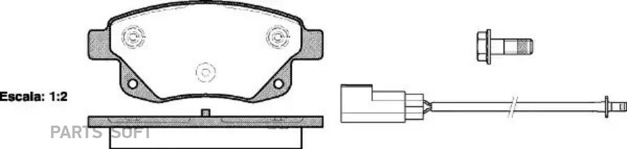 125202 REMSA Комплект тормозных колодок, дисковый тормоз