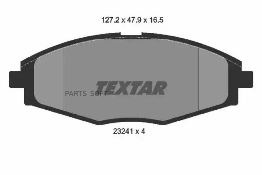 2324102 TEXTAR Комплект тормозных колодок, дисковый тормоз