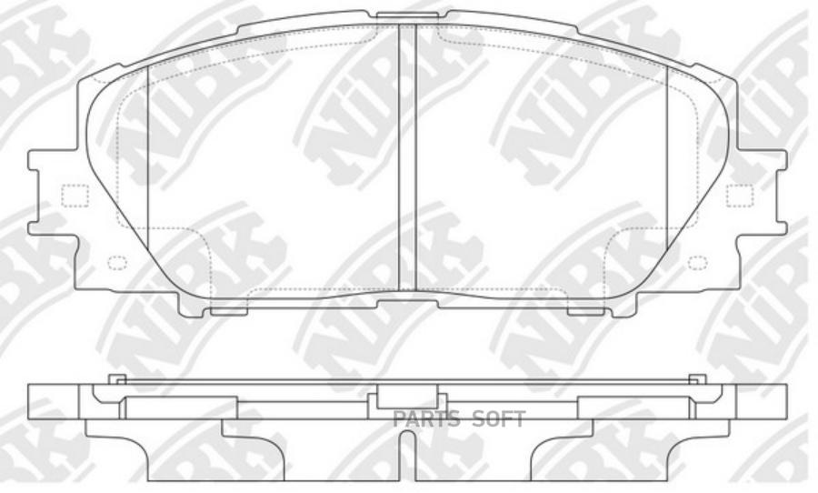 PN1508 КОЛОДКИ ДИСКОВЫЕ PN0540 NIBK | перед | NIBK PN0540