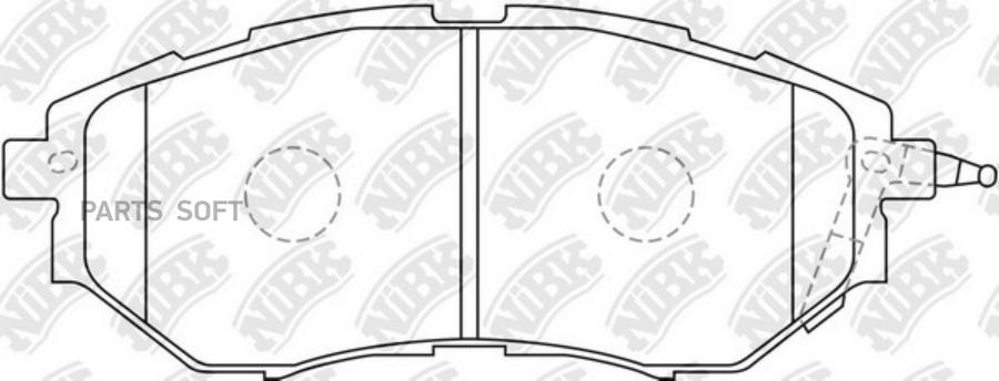 Колодки пер SUBARU LEGACY 03= NIBK PN7499