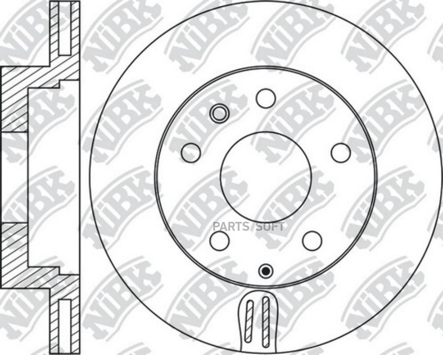 / RN1737V Диск тормозной | зад | NIBK RN1737