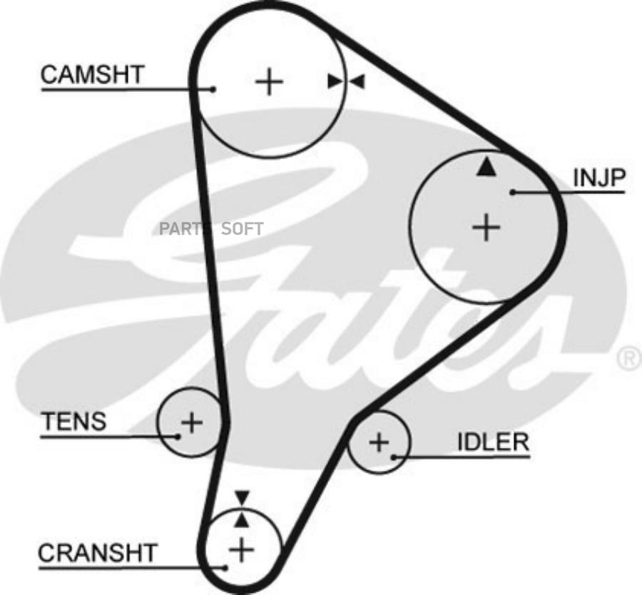 Ремень Грм Toyota Hiace L2L 83-89 Gates арт 5118 GATES 5118