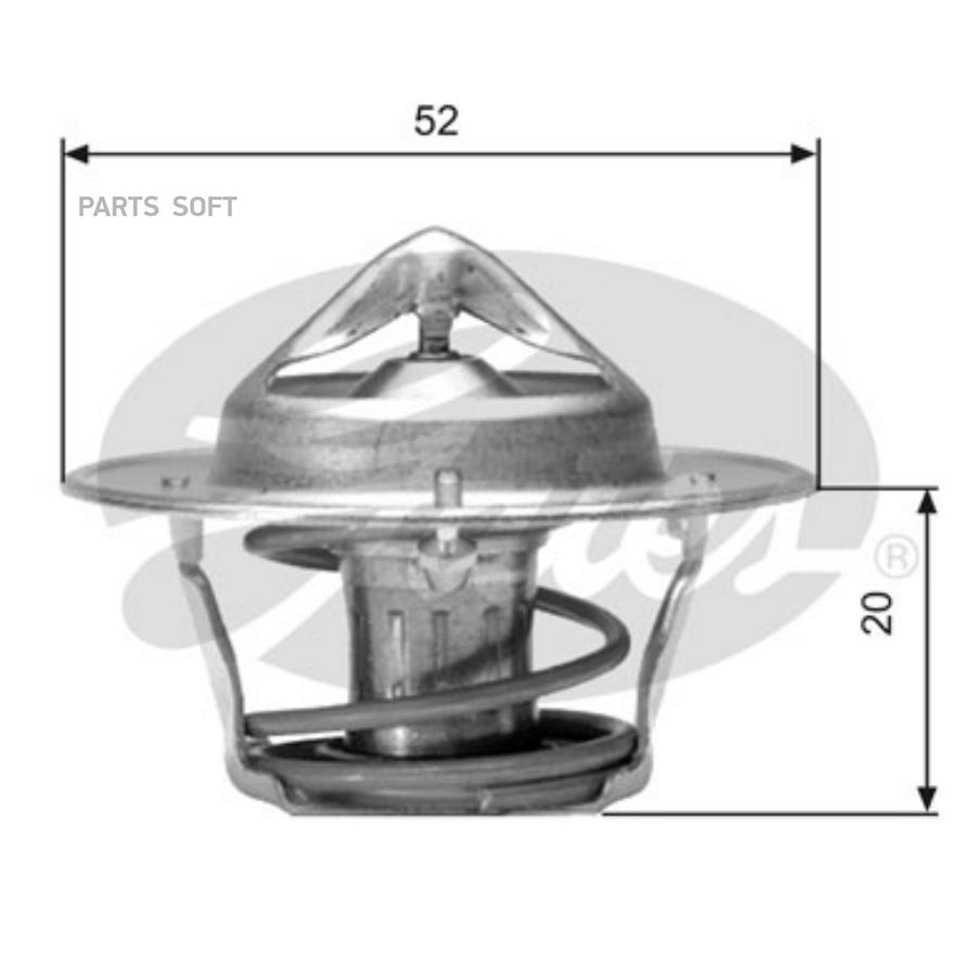 Термостат охлаждающей жидкости двигателя GATES TH04182G1