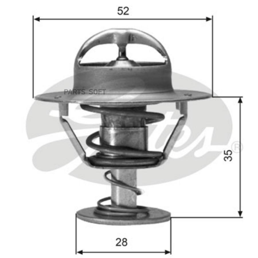Термостат охлаждающей жидкости двигателя GATES TH04382G1