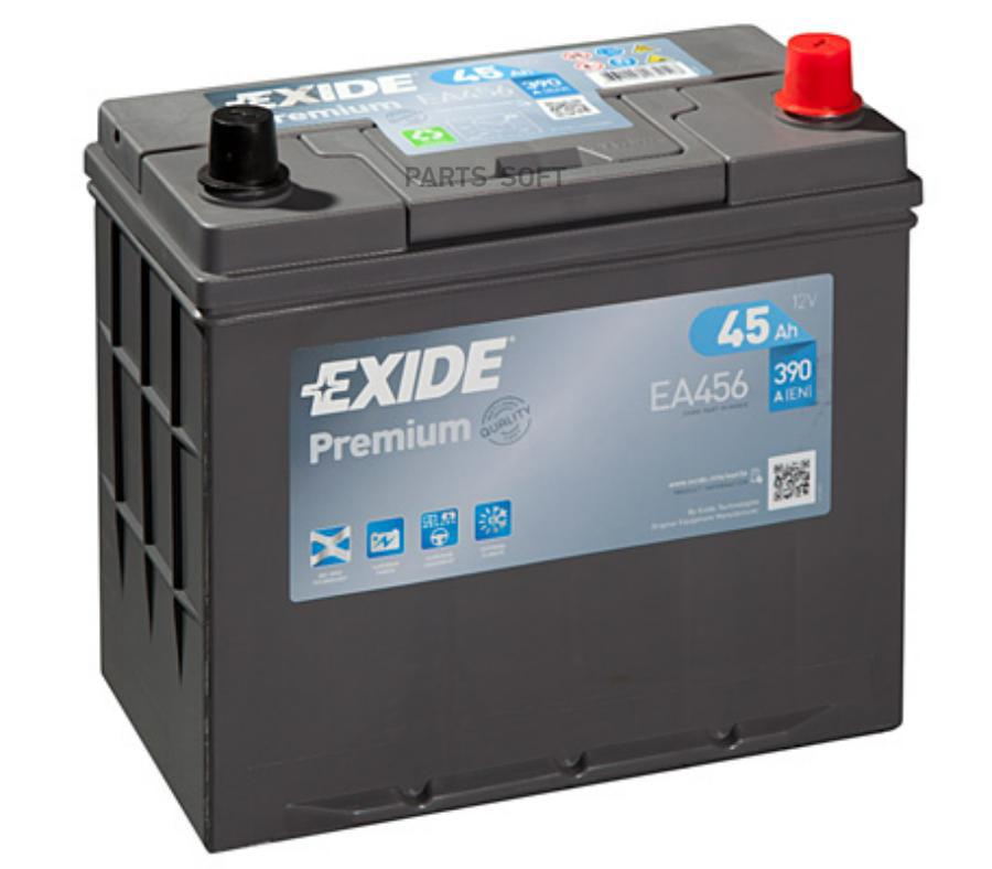 EXIDE EA456 PREMIUM_аккумулятбатарея 147/131 (+адаптер)евро 45Ah EXIDE EA456