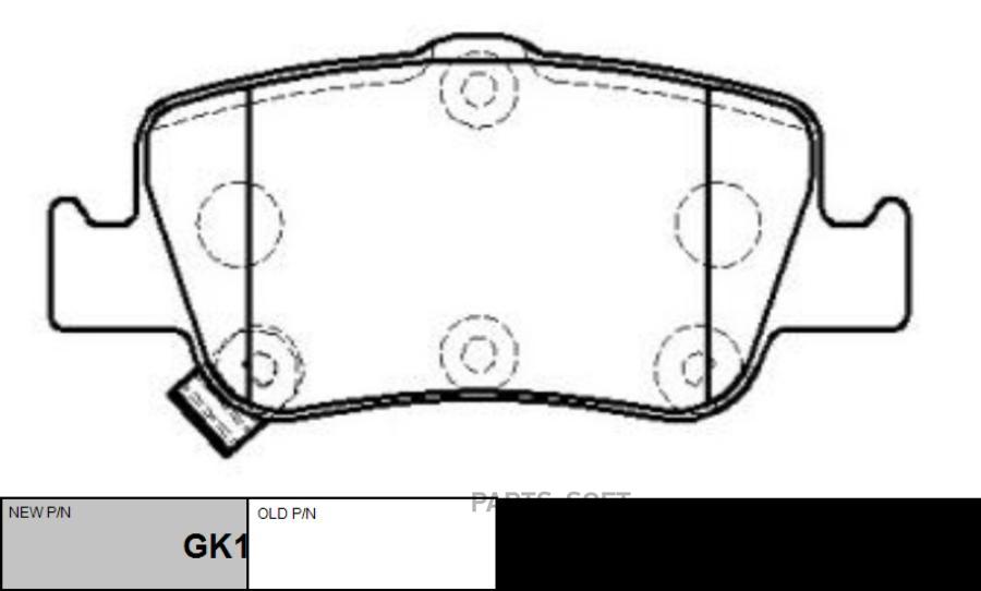 Колодки тормзадн (старый арт CKT-176) CTR GK1189