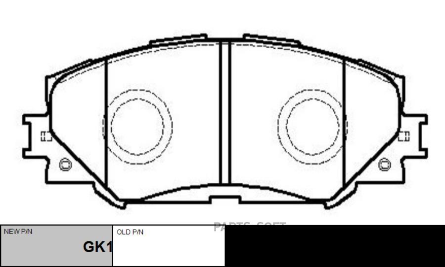 Колодки тормозные перед TY COROLLA E14 07-10  (1 компл) CTR - Корея CTR CKT48