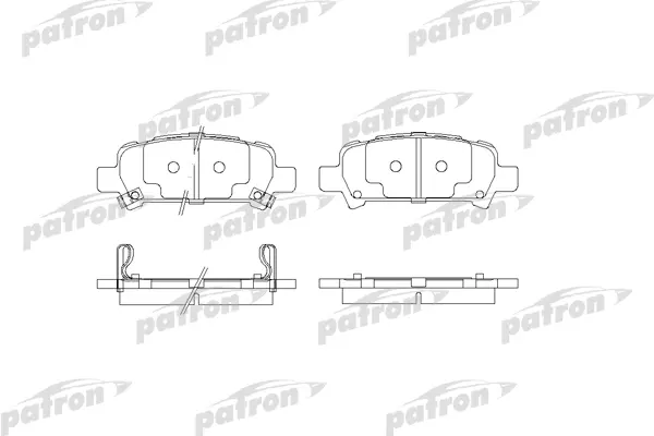 Колодки тормозные задние PATRON PBP1333