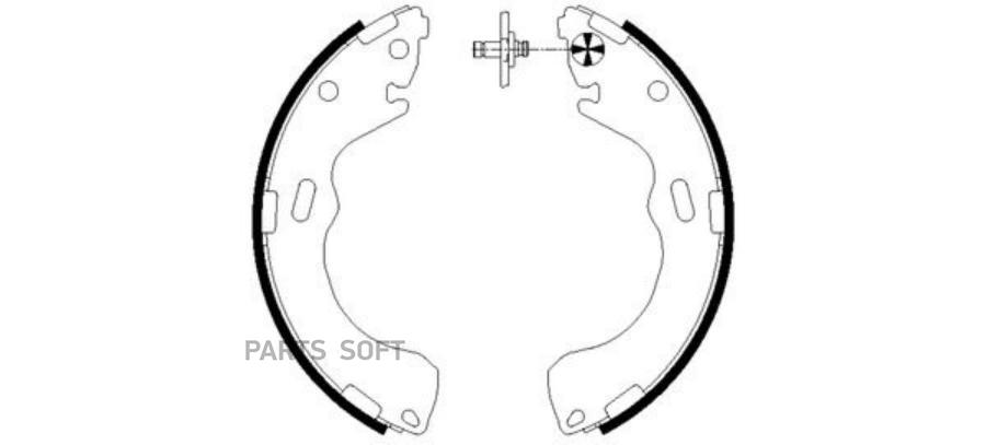 Колодки тормозные задние барабанные BEHR-HELLA 8DB355002661