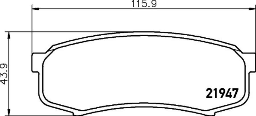 BRAKE PAD BEHR-HELLA 8DB355027381