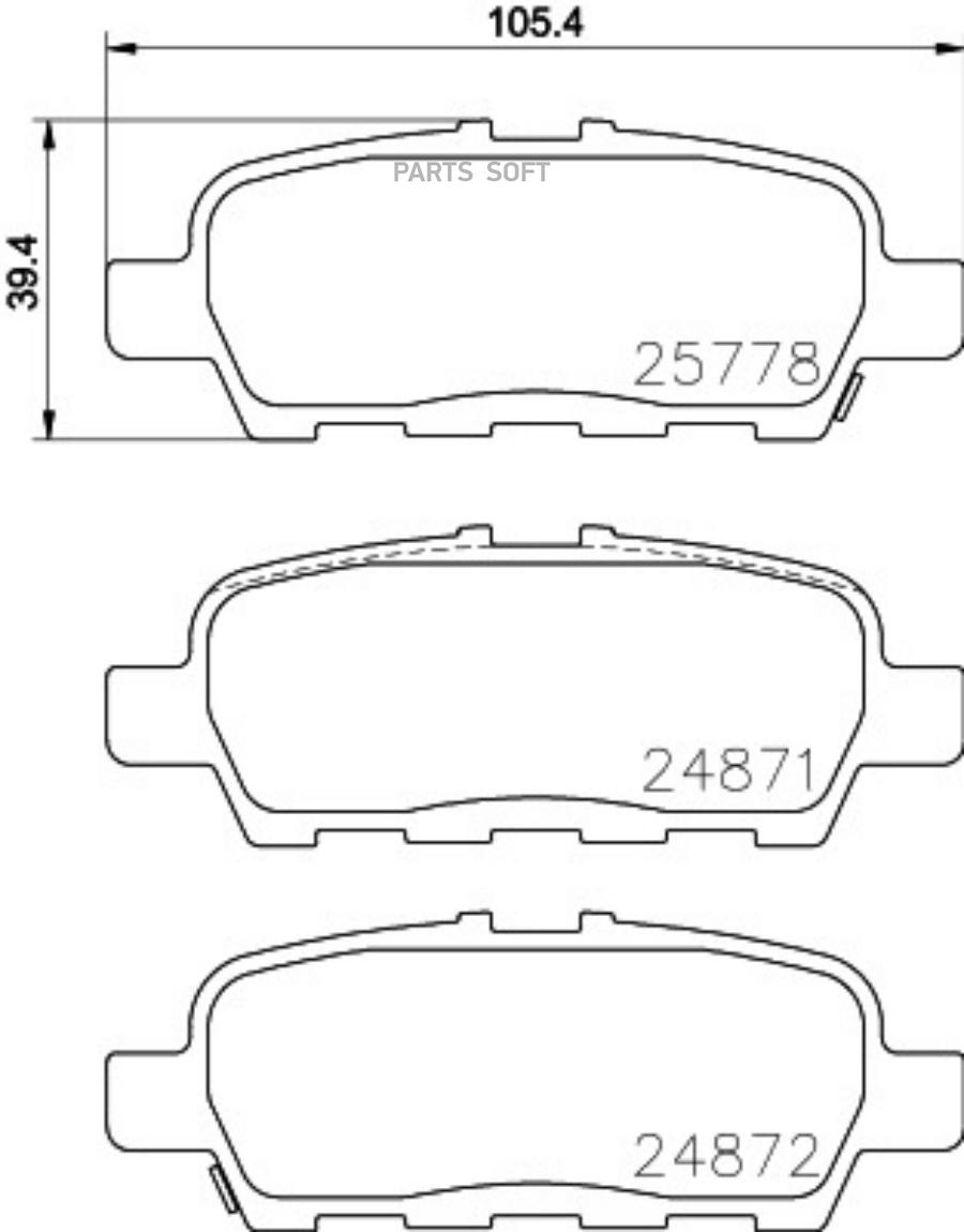 HELLA BRAKE REAR/9N00B BEHR-HELLA 8DB355028021