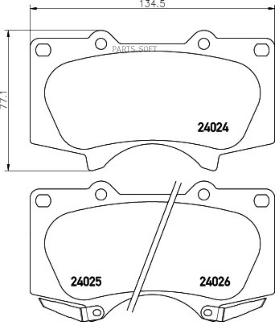 BRAKE PAD SET BEHR-HELLA 8DB355028171