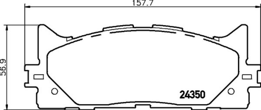 BRAKE PAD SET BEHR-HELLA 8DB355028471