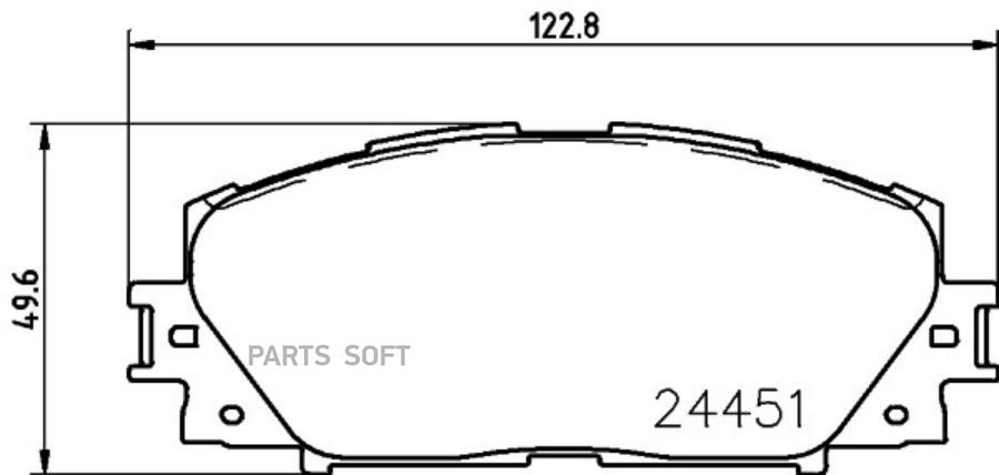 BRAKE PAD SET BEHR-HELLA 8DB355028541