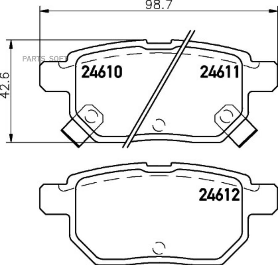 BRAKE PAD SET BEHR-HELLA 8DB355028661