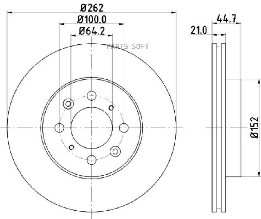 Диск тормозной BEHR-HELLA 8DD355103121