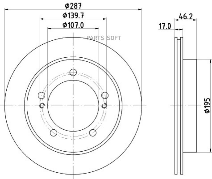 Диск тормозной BEHR-HELLA 8DD355104771