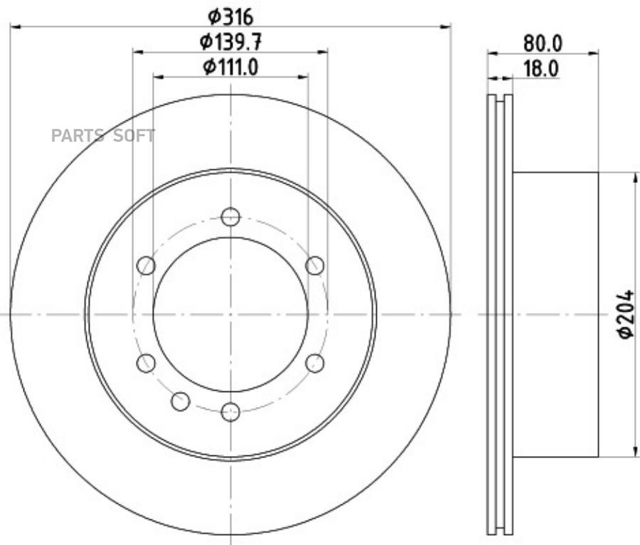 Диск тормозной BEHR-HELLA 8DD355110831