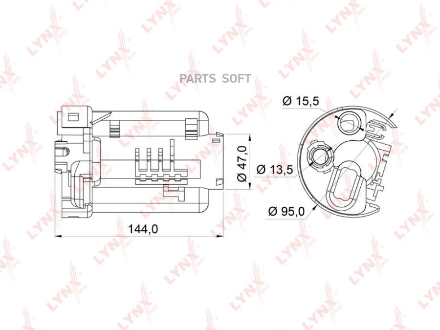 Топливный фильтр LYNXAUTO LF165M