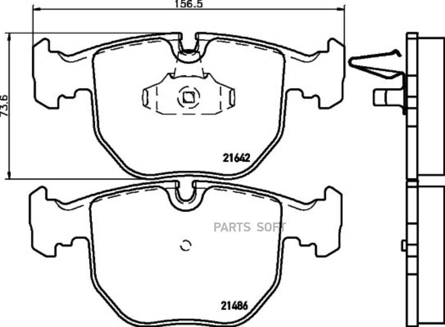 PAD KIT DISC BRAKE BEHR-HELLA 8DB355008281