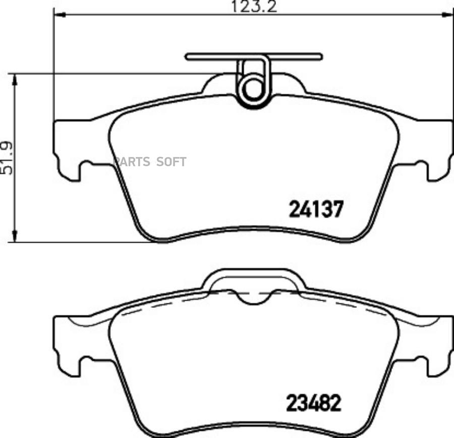 HELLA FD-REAR BRAKE PAD BEHR-HELLA 8DB355029631