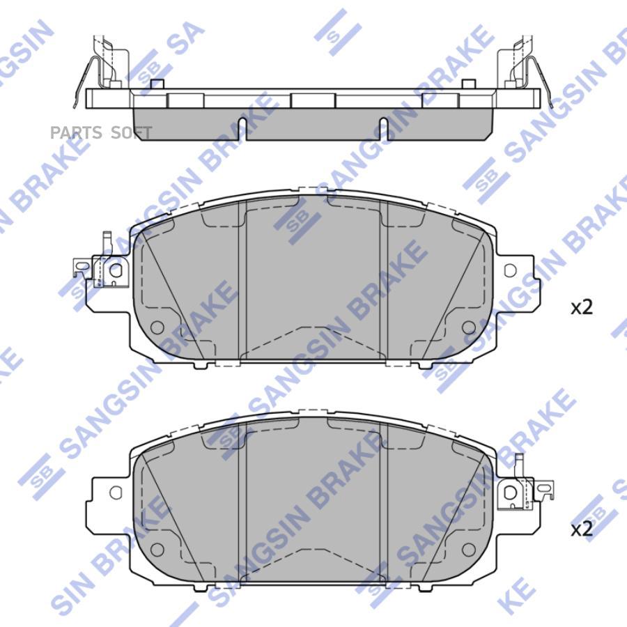 Колодки тормозные дисковые SANGSIN BRAKE SP2772