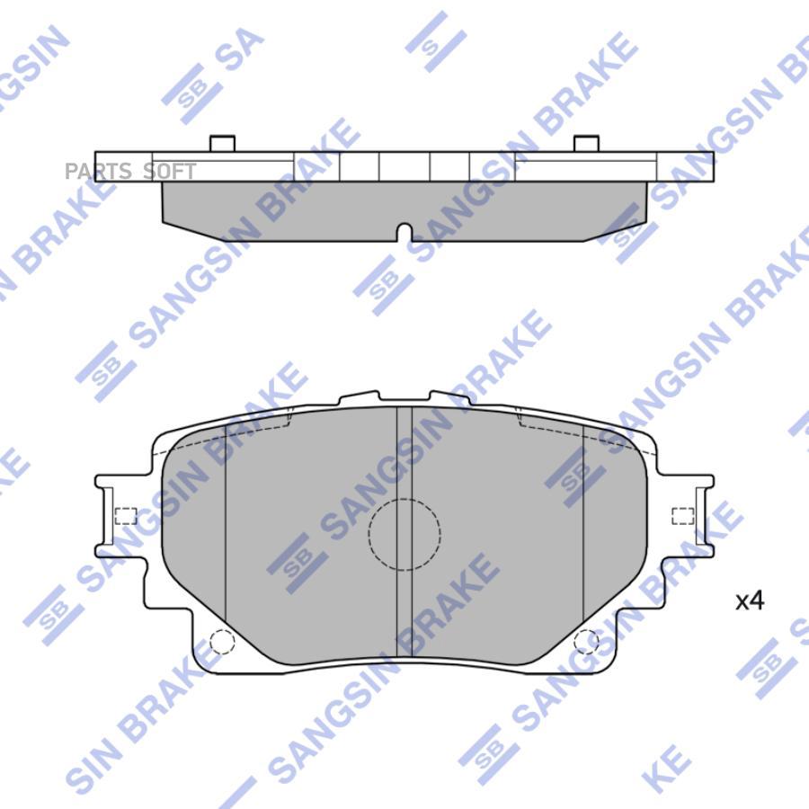 Колодки тормозные задние дисковые SANGSIN BRAKE SP4449