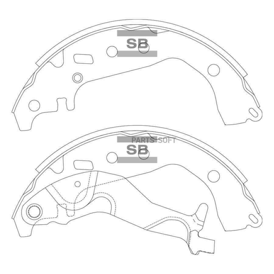 BRAKE SHOE REAR 04995-52170 TO COROLLA 200701- Hi-Q SANGSIN BRAKE SA252